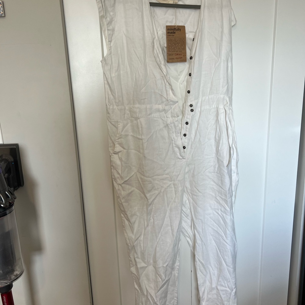 Anthropologie White Jumpsuit